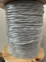 18 AWG 2 Conductor TC O/A Braid FEP/FEP 600 V 200°C White Jacket 1x250 FT