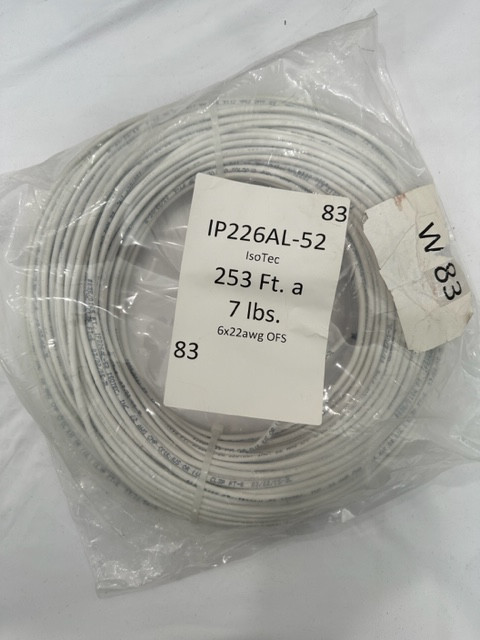 Isotec IP226AL-52 22/6C Stranded Shielded Plenum White 253FT