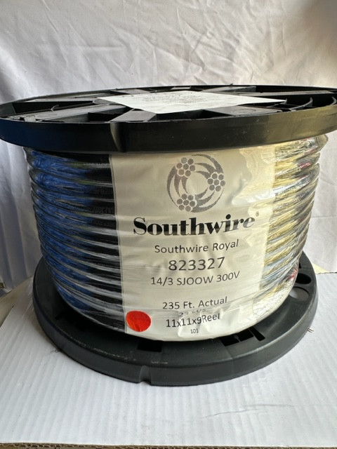 Southwire 823327 14/3 SJOOW 300V Black 235FT