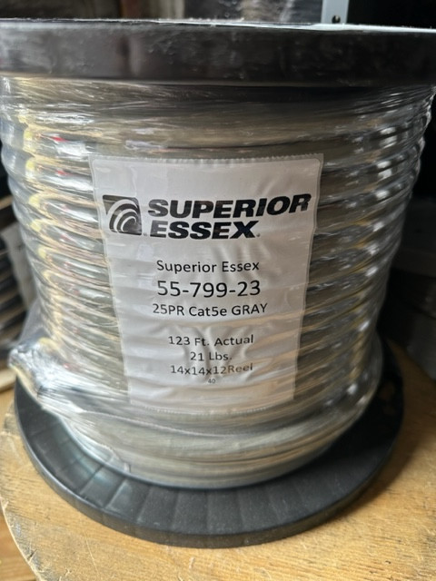 Superior 55-799-23 24AWG 25PR 100 Ohm CMR Gray 120FT