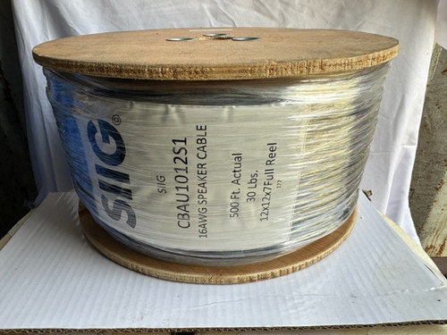 SIIG CBAU10125S1 16/2 Speaker Cable CL2 In-Wall 500FT