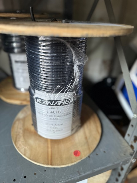 Canare L-4CFB RG59 20AWG HD-SDI Coax Black 165FT