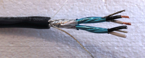Instrumentation Cable, 2 Pairs AWG 18 Individual Shielded 600V, 25FT