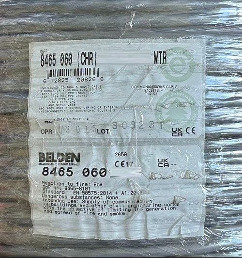 Belden 8465 060100 18/5 Audio/Control/Instrumentation Cable 100 FT