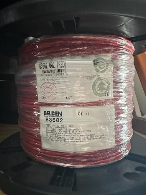 Belden 83602, Cable 20/2C Shielded Plenum FEP Wire 50 FEET