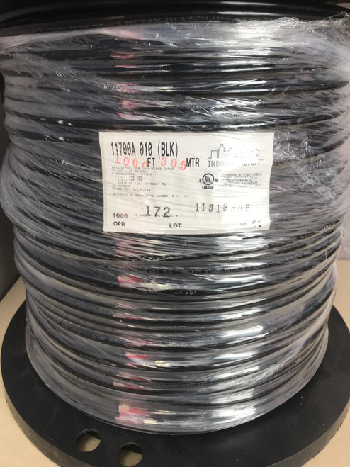 Belden 11700A 010 Black Cat5e DataTuff CMR CMX Outdoor 1000FT