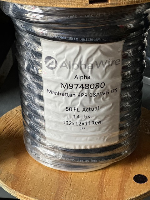Alpha/Manhattan M9748080 18/8PR Shielded 50FT