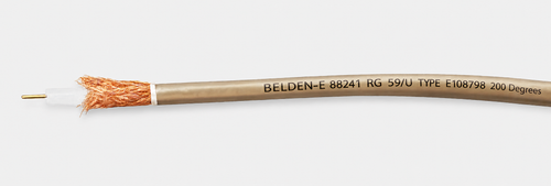 Belden 88241 23AWG FEP/FEP Black 200C RG59/U 75 Ohm Coax Cable 1x100FT