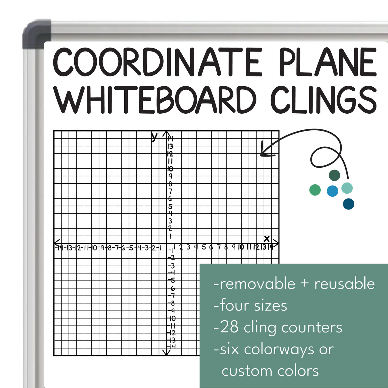 coordinate-plane-whiteboard-cling-set for Free Printable Coordinate Plane Graph Paper Coordinate Plane Whiteboard Cling Set for Free Printable Coordinate Plane Graph Paper