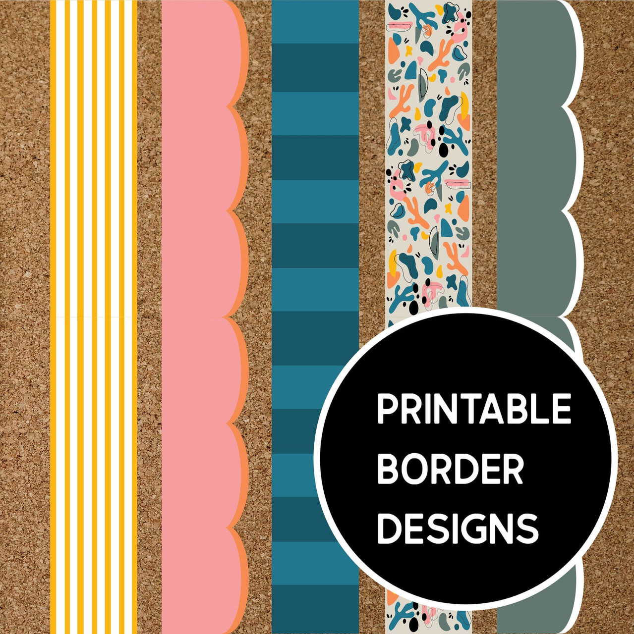 Retro Brights Letter & Border Bundle – Printable PDF retro-brights-letter-border-bundle-printable-pdf