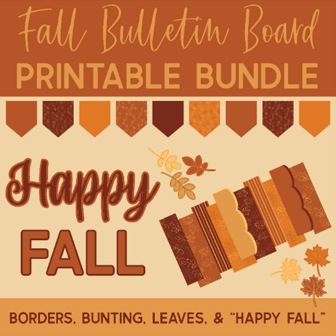 Digital Download Bundle Yellow Red Orange Green Brown and 