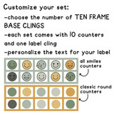 Modern Terrazzo Ten Frame Teams options: All Smiles or Classic Round counters and custom labels