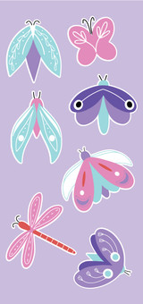 butterfly lunchbox stickers