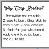 reusable whiteboard cling borders