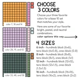 Totally Custom Base 10 color combinations and the four sizes: 6, 8, 12, and 16 inch