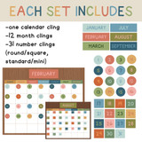 classroom cling calendar for the whiteboard