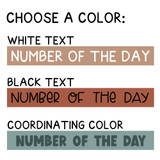 Text color choices: white, black, or a coordinating color
