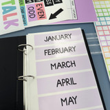 pastel whiteboard cling calendar binder ready