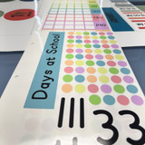 pastel days at school ten frame display