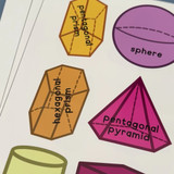 Totally Custom 2D and 3D shapes whiteboard clings up close, showing the reusable static cling