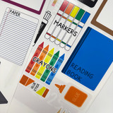 you will need school supply visual cues for the whiteboard