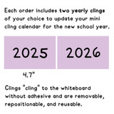 pencil mini cling calendar pencil mini cling calendar