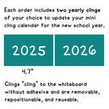 pencil mini cling calendar pencil mini cling calendar