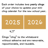 pencil mini cling calendar pencil mini cling calendar