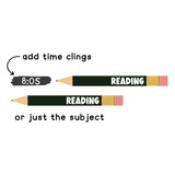 Modern Terrazzo pencil schedule cling shown with a matching time cling or as the subject only