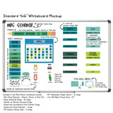 Blue and Green Must Haves Whiteboard Bundle on a 4x6 whiteboard mockup