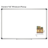 Modern Terrazzo classroom book counter clings shown to scale on a 4x6 foot whiteboard mockup
