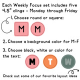 weekly focus whiteboard display