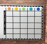 Weekly Focus whiteboard clings displayed on classroom whiteboard with agenda and learning targets