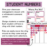 Students move their number cling to show where they are and their lunch choice