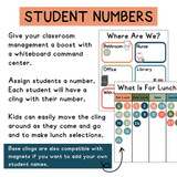 Students move their number cling to show where they are and their lunch choice