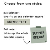 modern terrazzo classroom calendar planner clings