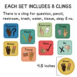 reimagines ready whiteboard clings showing hand signals for classroom management