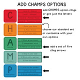 rainbow CHAMPS whiteboard display