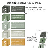 CUBES Math Strategy Whiteboard Clings