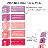 CUBES Math Strategy Whiteboard Clings