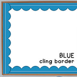 blue whiteboard cling borders