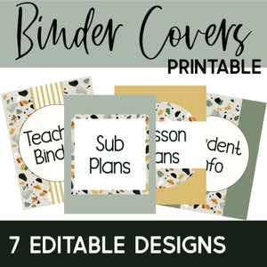 printable modern terrazzo binder covers printable modern terrazzo binder covers