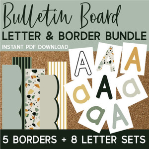 Retro Brights Bulletin Board Letters – Printable PDF