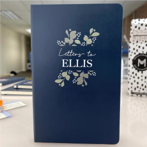 Sapphire Letters to Baby Journal in the Leaves design with a baby's name