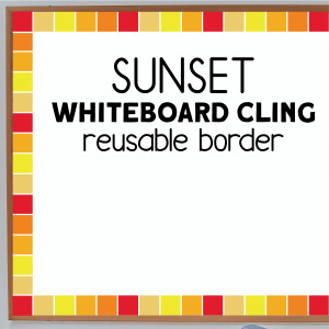 reusable whiteboard border
