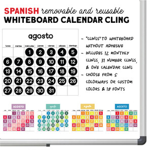 spanish whiteboard cling calendar spanish whiteboard cling calendar