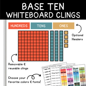 Totally Custom Base 10 whiteboard clings