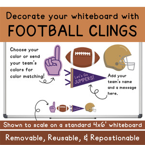 school spirit football clings display school spirit football clings display