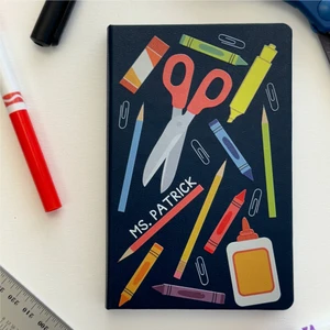 Sapphire School Supplies Pocket Moleskine Notebook personalized with a teacher name
