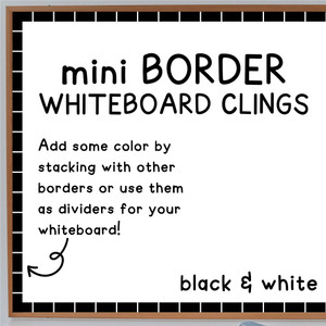 black and white mini cling borders black and white mini cling borders